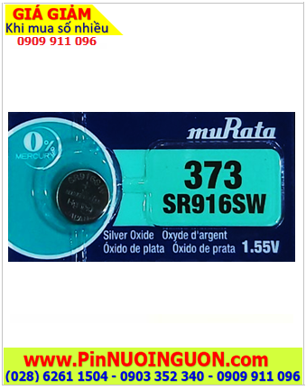 MuRata SR916SW _Pin 379; Pin đồng hồ 1.55v Silver Oxide MuRata SR916SW _Pin 373